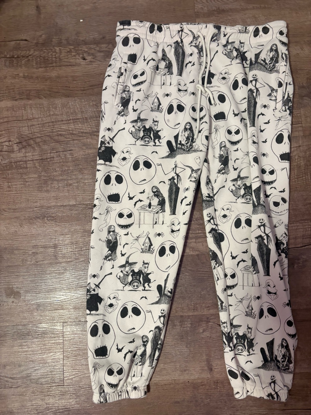 Disney Nightmare Before Christmas black & white sweatpants